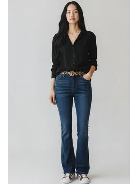 Judy Blues Gypsy Blues High-Waist Medium Wash Flare Jeans, Size 11/30